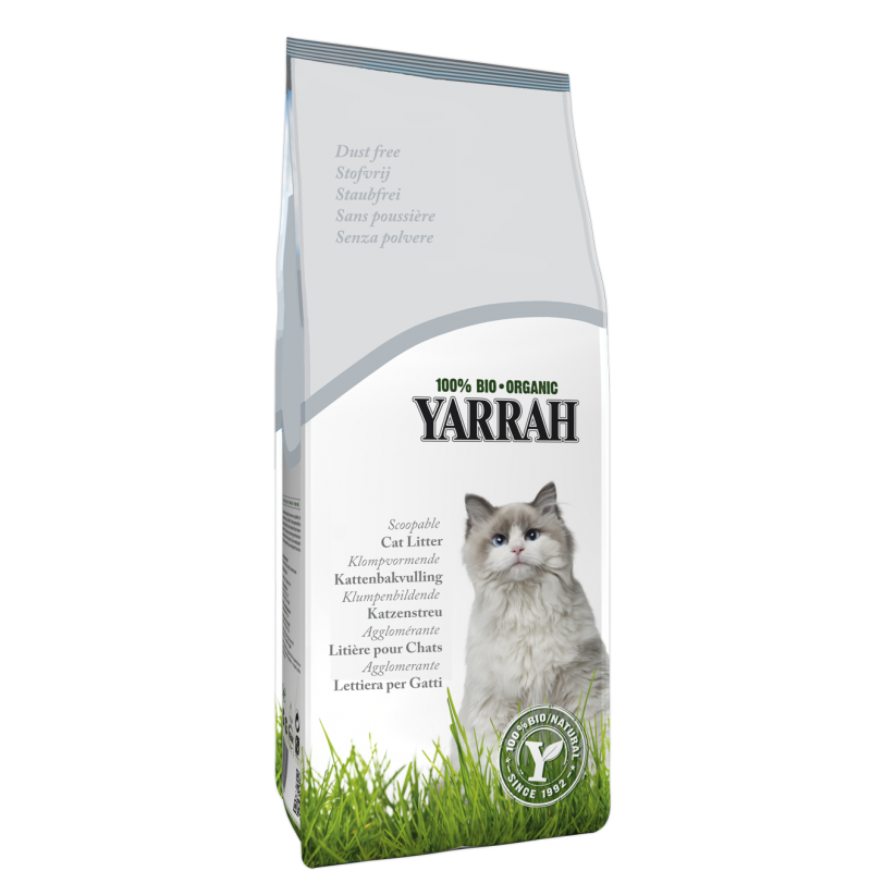 Litière agglomérante Biodégradable pour chat - 7kg - Yarrah Bio