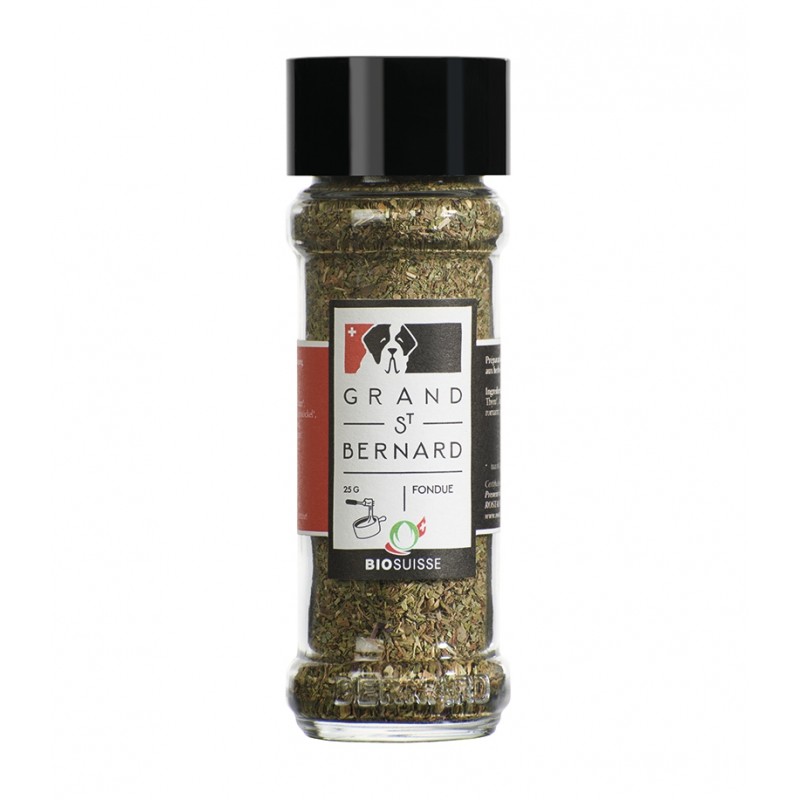 Assaisonnement aux herbes aromatiques Bio pour fondue - 25g – Grand-St-Bernard