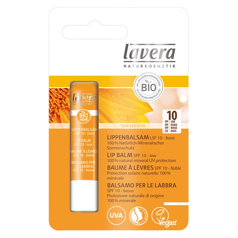 Baume de soin des lèvres, avec protection solaire SFP10 - 4,5g - Lavera
