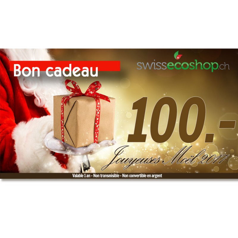 Bon Cadeaux "Père Noel" d'une valeur de 100.- sur SwissEcoShop.ch