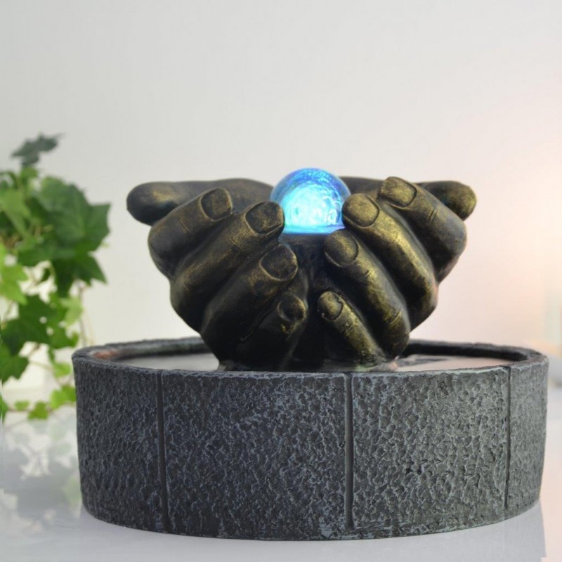 Zimmerbrunnen - "Lhassa" (mit LED-Beleuchtung und Kugel) - Zen'Light