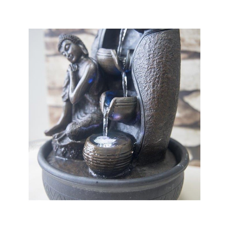 Zimmerbrunnen - Buddah "Krishna" (mit LED-Beleuchtung) - Zen'Light