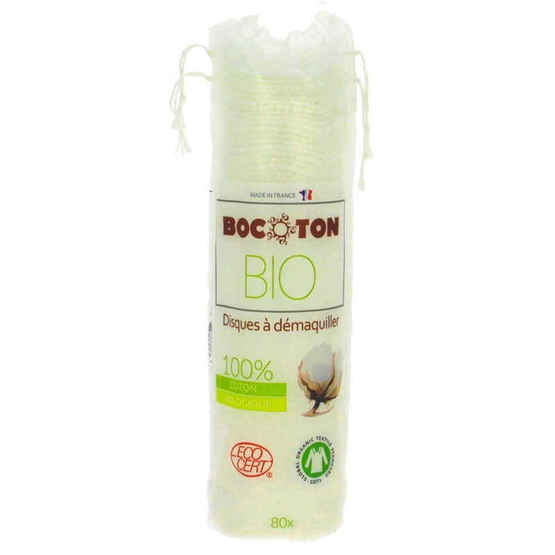 80 Dischetti per demaquillage - Cotone 100% bio-ecosolidale - Bocoton