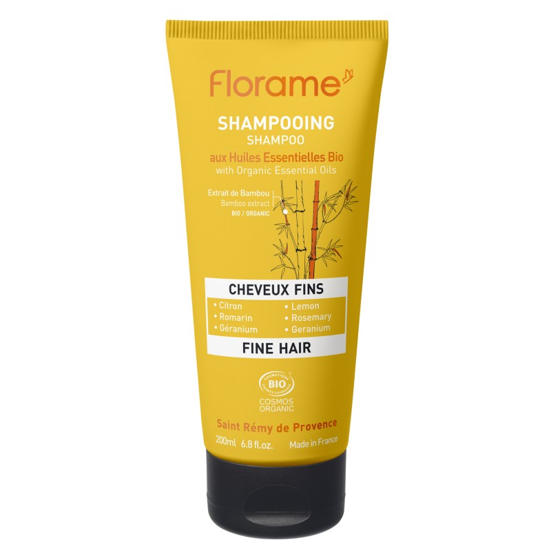 Feines Haar Shampoo (Zitrone, Rosmarin, und Geranie) - 200ml  - Florame
