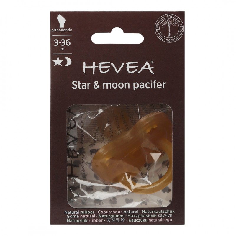 100% Naturkautschuk Baby-sauger - "Star & moon pacifier" Kieferorthopädie, 3 bis 36 Monate - Hevea
