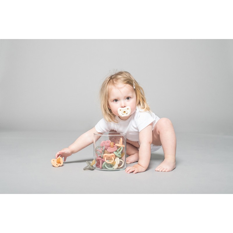 Ciucci per bambini 100% gomma naturale - Ortodontico "Melone", da 0 a 3 mesi - Hevea