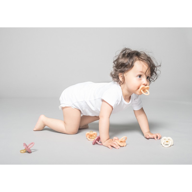 Ciucci per bambini 100% gomma naturale - Ortodontico "Melone", da 0 a 3 mesi - Hevea