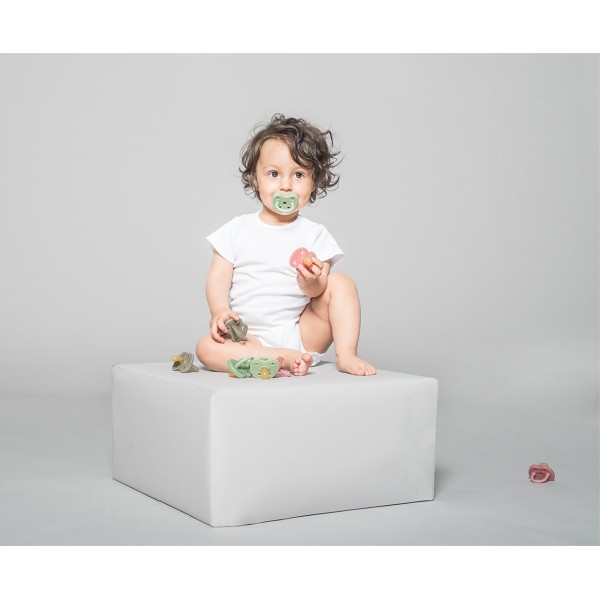 100% Naturkautschuk Baby-sauger - Kieferorthopädie "Twinlight blue", 3 bis 36 Monate- Hevea