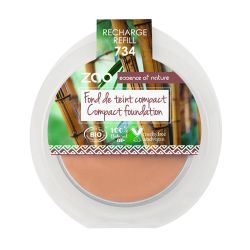 Fondotinta Compact Foundation (Ricarica) - N°734, Capuccino - 7,5g - Zao Make-up