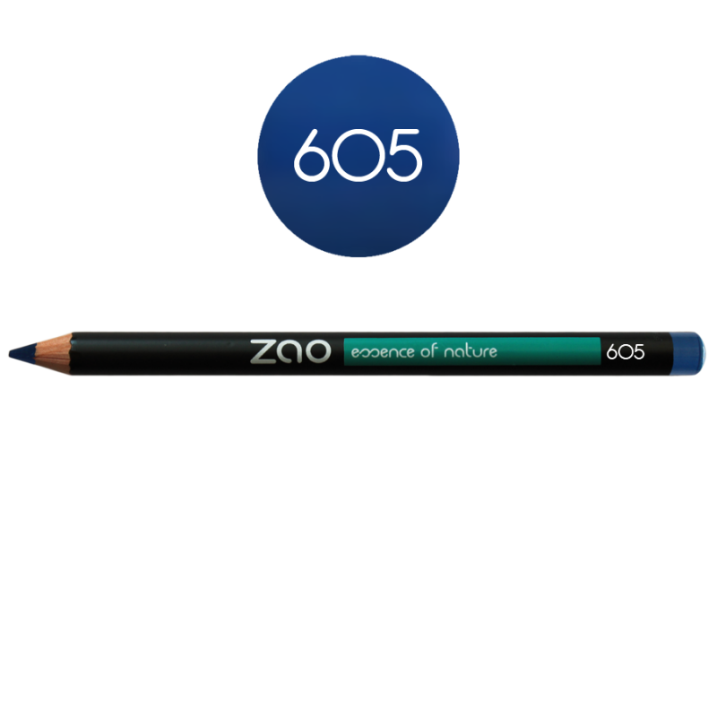 Crayons de maquillage BIO pour les yeux & les lèvres - N° 605, Bleu Nuit - Zao﻿