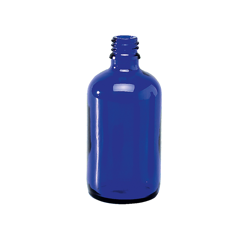 Bottiglie di vetro blu (senza tappo, opzionale) - 1x 100ml