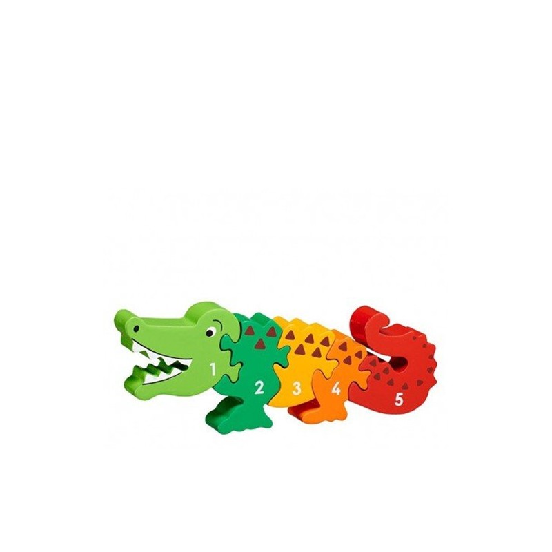 Puzzle crocodile en fibres de bois - 21cm - Zélio