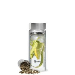 Théière en verre isotherme à double paroi, Originals Inox - 320ml - Qwetch