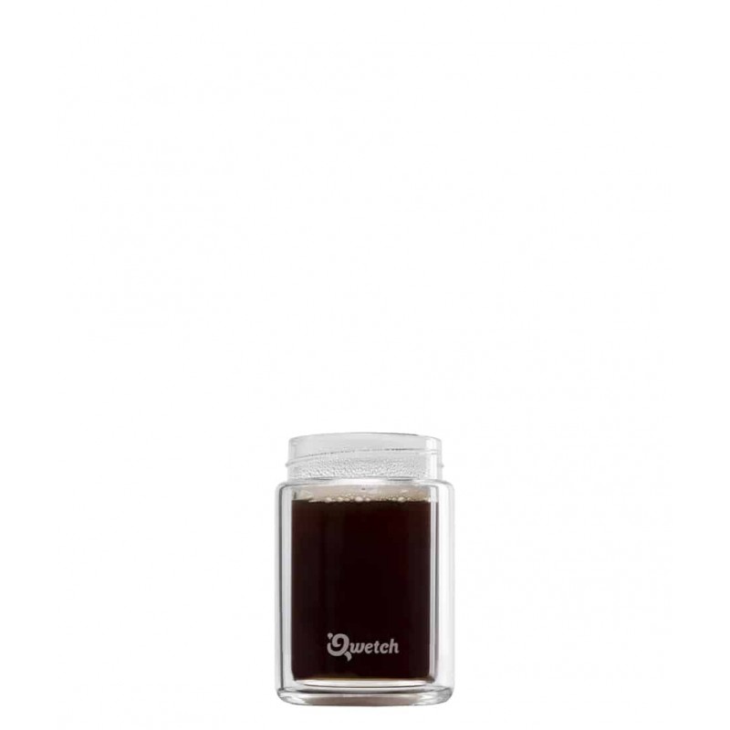 Tazza da caffè espresso a doppia parete in vetro e acciaio inox - 160ml - Qwetch