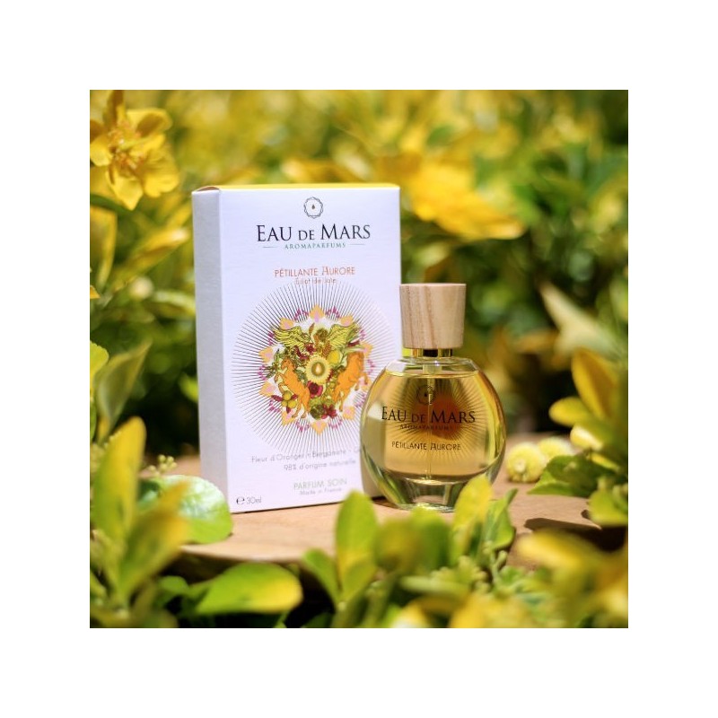 Eau de parfum, "Pétillante Aurore" mit Quellwasser und ätherischen Ölen, Veganer und 98% natürlich - 30ml - Aimée de Mars