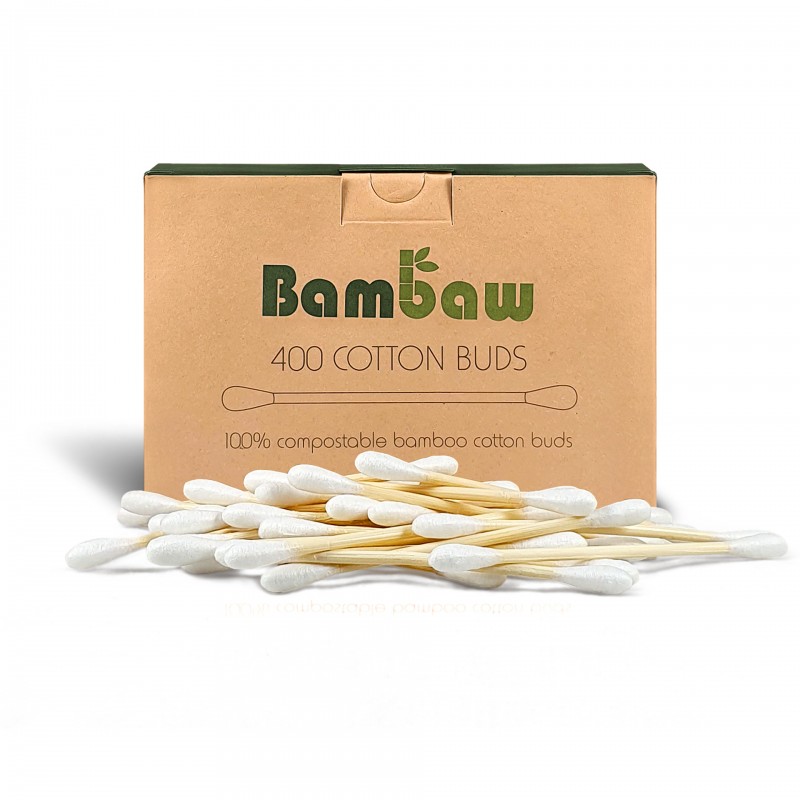 Biologisch abbaubare Bambus-Wattestäbchen - 400pces - Bambaw