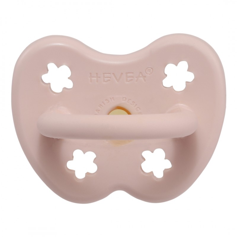 Tétines (lolettes) pour bébés 100% caoutchouc naturel - Orthodontique "Pink", 0 à 3 mois - Hevea