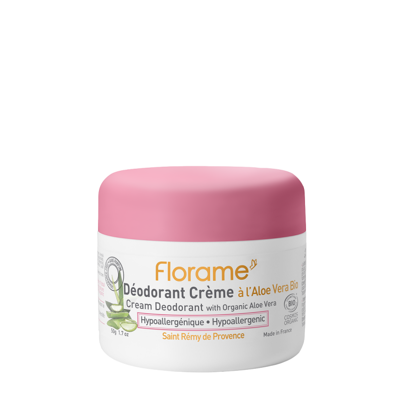Crema deodorante ipoallergenica in crema con Aloe Bera biologica - 50g - Florame