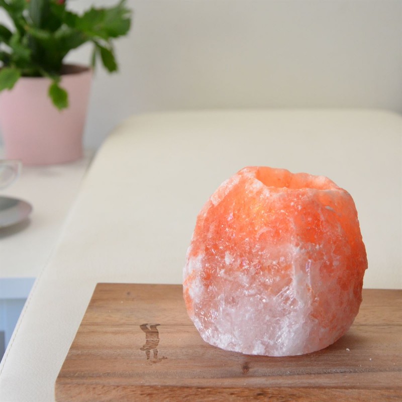 Portacandele in cristallo di sale dell'Himalaya, 1kg - ZEN'Arôme