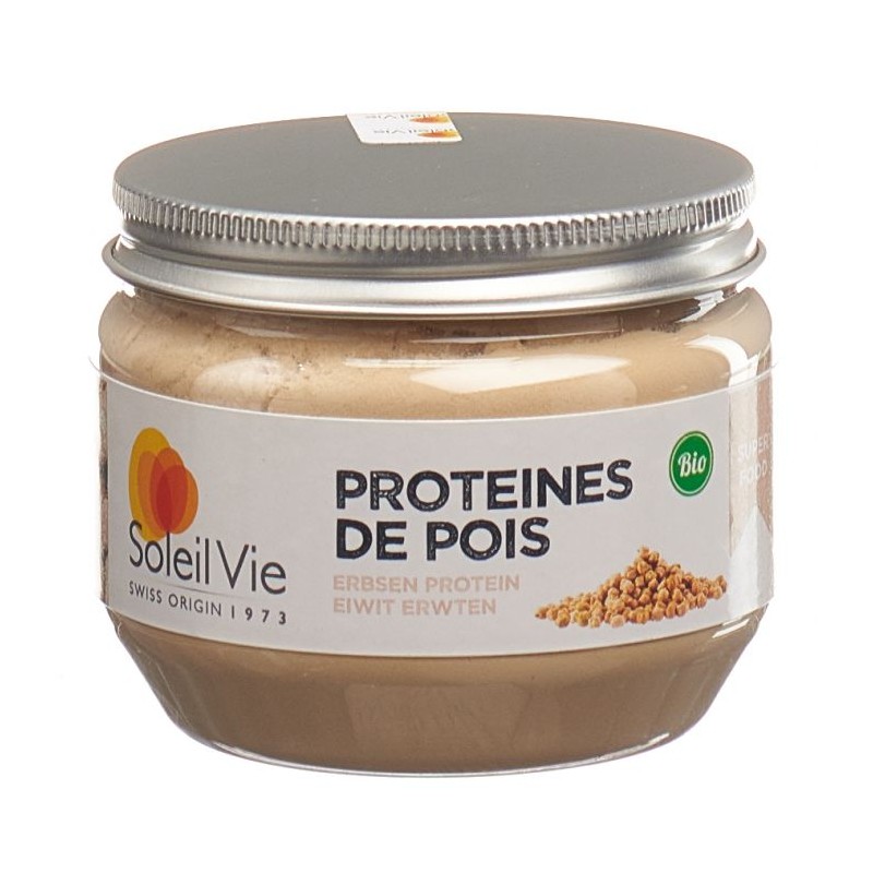 Bio-Erbsenpulver, Quelle von Proteinen und der Verbündete für Vegetarier - 100g - Soleil Vie
