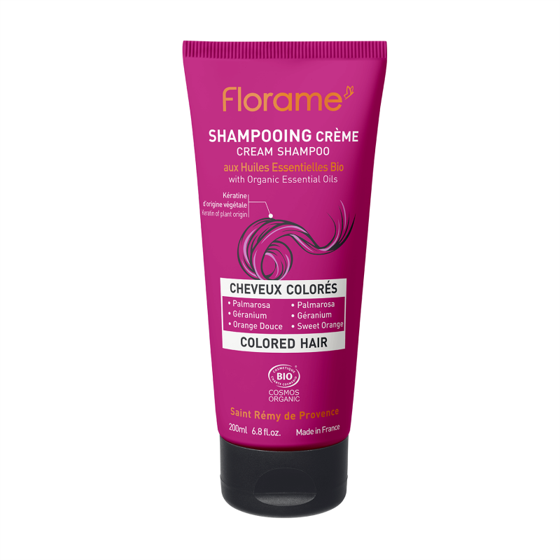 Shampoo in crema biologico per capelli colorati - 200ml - Florame